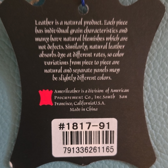 Blue Leather Tote Bag - Picture 7 of 9